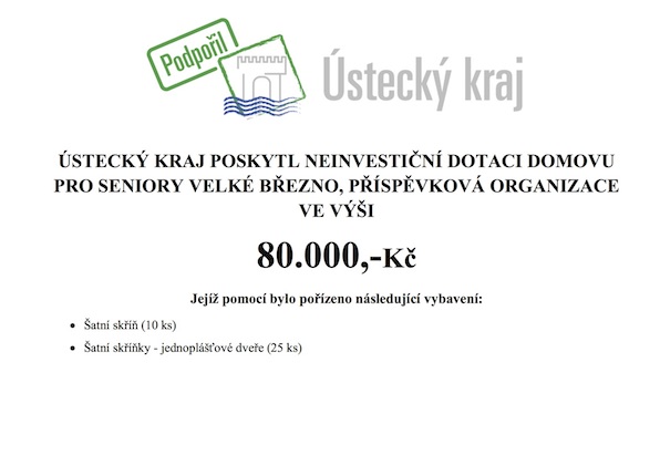 Dotace - Ústecký kraj